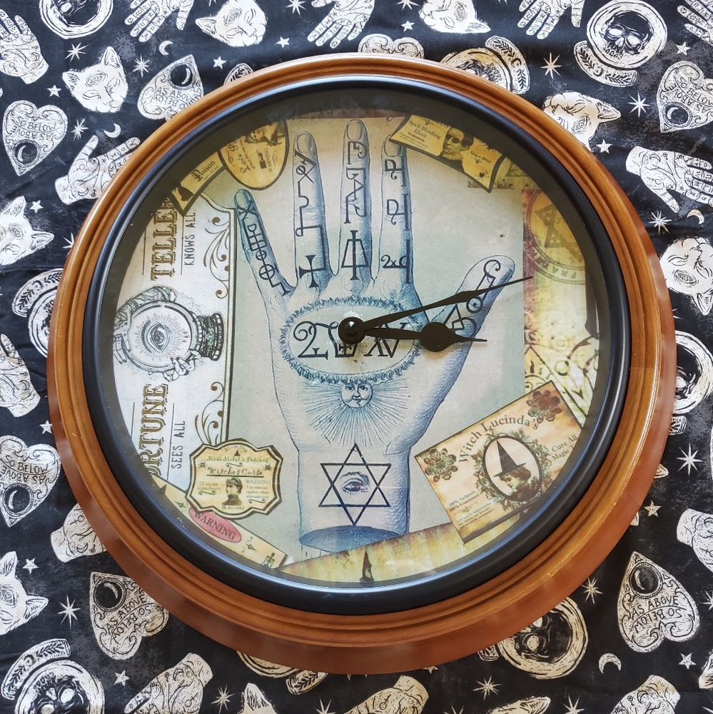 Large Handmade Fortune Teller Clock